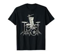 Cat drummer animal drummer cat playing drums drum player T-Shirt