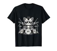Cat Drummer, Cool Drummer, Funny Drums Tee for Kids Drumming T-Shirt