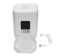 Cat Dry Food Dispenser, Timing Feeding Portion Control Smart Auto Pet Feeder Cat Bowls for Cats Small Medium Dogs (White)