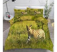 Cat Duvet Cover 225x225 cm Animals Bedding Quilt Cover 3 Pcs, 3D Landscape Print Reversible Bedding Set Ultra Soft Brushed Microfiber Bed Set Bedroom Decor, 2 Pillowcases b3148