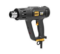 CAT DX87 Heat Gun 2000W, with LCD Display, infinitely Variable Temperature Setting 50-600°C, 2 air Flow Levels, LED Light, incl. 5 nozzles & Scraper (for Professional Applications)