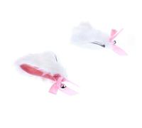 Cat Ear Barrette 1 Pair Imitation Rabbit Hair Lovely | Halloween Party Decoration, Comfortable Touch Feel, White, Christmas Festival, Girls, Most People