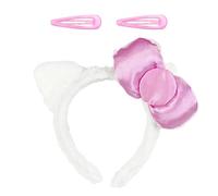 Cat Ear Bow Bank, 2 Piece Tingle, Creative Cute Plush Toy, Multifunctional Headband, Comfortable Wear, Face Wash Headband