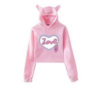 Cat Ear Crop Hoodie Takopi’s Original Sin Kawaii Sweatshirt Girls Fashion Casual Y2k Harajuku Clothing Takopii No Genzai Women Hoodie-Pink||s
