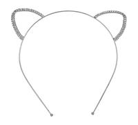 Cat Ear Cuff - Rhinestone Rhinestone Hair Band | Cosplay Accessories for Girls Shiny Metal Circle Photographic Hairstyle for Party Costume Dress Hal