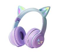 Cat Ear Game Headset Microphone, LED Light-Up, Wireless, RGB