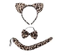 Cat Ear Hair Accessories for Women Headband Tail Bow Halloween Cosplay Accessories Festival Party Head Band Sexy Cat Costume Adult Woman Holiday Hairbands Hair Hoop Party Favor Halloween Headband Gift