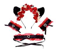 Cat Ear Headband, Cat Ear Headwear Cosplay Costume Accessories for Headwear for Christmas, Club, San Party, Material