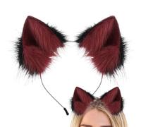 Cat Ear Headbands for Girls - Plush Cosplay Headwear,Decorative Animal Ears Hairband - for Girls Teens Young Adults Halloween Costume Parties Festivals Birthday Comic Conventions Photography