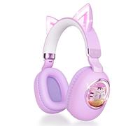 Cat Ear Headphones for Kids,On-Ear Noise Cancelling Headphone Bluetooth 5.4