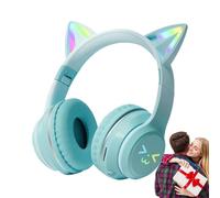 Cat Ear Headphones - Rechargeable Cute Music Headset | Children's Cartoon Earphones Set | Over Headphones | Cat Ear Headset with Microphone for Girlfriend, Boyfriend, Sisters, Children