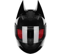 Cat Ear Helmet Full Face Motorcycle Helmet ECE 22.06 Certified, Personality Cool Flip Up Motorcycle Helmets for Road Riding Street Racing Helmet - Unisex B1,L/(57~59cm)