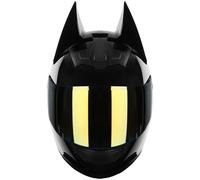 Cat Ear Helmet Full Face Motorcycle Helmet ECE 22.06 Certified, Personality Cool Flip Up Motorcycle Helmets for Road Riding Street Racing Helmet - Unisex B4,XL/(60~62cm)