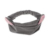 Cat Ear Make Up Face Washing Shower Mask Hairband Snood Headband (Grey)