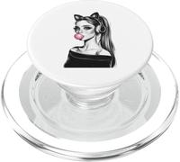 Cat Ears Headphones Bubblegum Girl PopSockets PopGrip for MagSafe