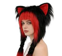 Cat Ears Plush Hat - Cosplay Headwear Warm Soft Faux Thickened Winter Hat for Women Kids Aesthetic Kawaii Fancy Dress | Fr