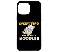 Cat Eat Bowl of Ramen Pho Kawaii Noodle Miso Quote Case for iPhone 13 Pro Max