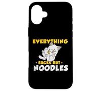 Cat Eat Bowl of Ramen Pho Kawaii Noodle Miso Quote Case for iPhone 16 Plus