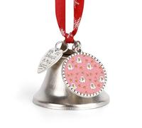 Cat Eat Pizza Christmas Bells Hanging Decor Love Bell