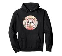 Cat Eating Ramen Kawaii Pullover Hoodie