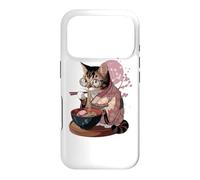 Cat Eating Ramen Noodles Funny Japanese Anime Manga Tattoo Case for iPhone 17 Pro