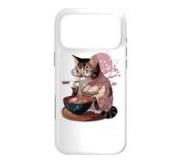 Cat Eating Ramen Noodles Funny Japanese Anime Manga Tattoo Case for iPhone 17 Pro Max