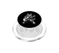 Cat Electric Guitar Kitty Rock Music Lover Vintage Rock Star PopSockets PopGrip for MagSafe