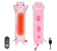 Cat Electric Heat Pad for Period, 50CM Long Cat Plush Body Toy, Cat Plush Portable Stuffed Animal, Back Pain Relief, Menstrual Heating Heated Pad for Women Mum Cat Lovers Birthday Gift, Pink