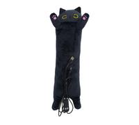 Cat Electric Heat Pad for Period, Period Pain Relief - Menstrual Heating Pad USB Powered - Cat Plush Portable Stuffed Animal Heated pad - Long cat Plush Pillow, Gifts for Teenage Girls (Black)