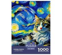 Cat Elegant Jigsaw Puzzle Made for Unhurried Leisure Time, Presenting Fantasy with Understated British Charm And A Balanced Visual Rhythm 52x38cm/1000pcs
