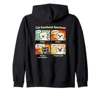 Cat Emotional Spectrum Funny Cat Humor Zip Hoodie