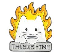 Cat Enamel Pin: Ich Bin Fein | Cute Animal Brooch, Klein, Non-precious metal