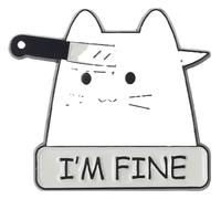 Cat Enamel Pin: Ich Bin Fein | Cute Animal Brooch, Klein, Non-precious metal