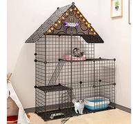Cat Enclosure, Cat Cage, Indoor Cat Kennels, Small Animal Cage, Indoor Cat Enclosure, DIY Cat Fence with Black Resin Panels