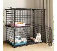 Cat Enclosure,Dog Cages For Small Dogs Indoor,Pet Playpen For Cats,Detachable Extra Large Cat Playpen,Small Animal Cage With Doors,75 * 39 * 73cm