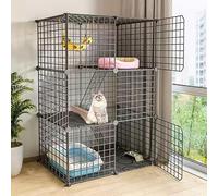 Cat Enclosure,Dog Cages For Small Dogs Indoor,Pet Playpen For Cats,Detachable Extra Large Cat Playpen,Small Animal Cage With Doors,75 * 49 * 109cm