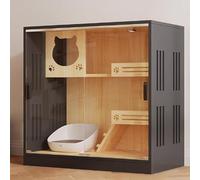 Cat Enclosure Indoor - Glass Catio with Sliding Door for Small Animals such as Ferrets, Chinchillas, and Rabbits