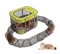 Cat Enclosure with Tunnel, Tunnel for Animal Park Small Animals, Easy Assembly, Large Size Outdoor Toy for Cat on Patio, Lawn, Garden