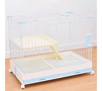 cat Enclosures Cage, Cat Cage Playpen with Cover Lock and Wheels for Small Animals Multicolor 70x50x(62-154) cm(Blue,70x50x62cm)