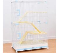 cat Enclosures Cage, Cat Cage Playpen with Cover Lock and Wheels for Small Animals Multicolor 70x50x(62-154) cm(Blue,70x50x108cm)