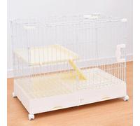 cat Enclosures Cage, Cat Cage Playpen with Cover Lock and Wheels for Small Animals Multicolor 70x50x(62-154) cm(Beige,70x50x62cm)