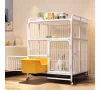 Cat Enclosures Indoor, Enclosed Cat Playpen with Anti-Collision Lock and PVC Tray, Foldable and Easy to Move for Small Animals