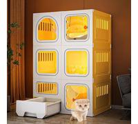 Cat Enclosures, Large Spacious Cat Cage, Luxury Wooden Multipurpose Indoor/Outdoor Cat House for 2-3 Cats