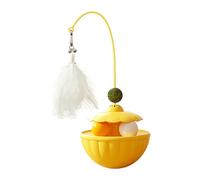 Cat Enrichment Games | Cat & Swinging Ball for Kittens with Feathers, Stimulating Toy for Cats - for Daily Stress Relief Entertainment and Training at Home or Outdoors
