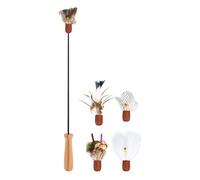 Cat Enrichment Toys - 6-Piece Interactive Cats Teaser with Bell and, Self-Play Telescoping Wand,cat Teaser Wand | Extendable Kitten Toy Set for Kitten Home Indoor Outdoor Birthday Ground Daily