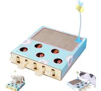 Cat Enrichment Toys for Indoor Cats, Catch Mice Game Scratch Box Enrichment Toys, 3 In 1 Toy For Indoor,Multi-Purpose Scratching Pad