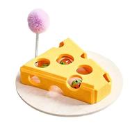 Cat Enrichment Toys for Indoor - Cheese Shape Interactive Felt Fun Entertainment - Cat Interactive Box Puzzle Toy | for Indoor Home Living Room Bedroom Balcony Patio Yard House