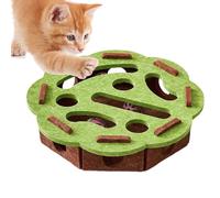 Cat Enrichment Toys, Indoor Cat Toys Puzzle Box, Felt Maze Game Box for Indoor Kitten Scratching Training Enrichment Exercise Hunting Play Boredom (Green)