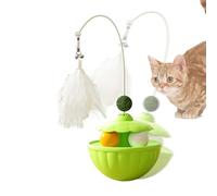 Cat Enrichment Toys Interactive Pet Teaser Wand with Catnip Balls