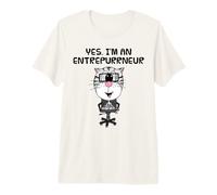 Cat Entrepreneur, Yes I'm an Entrepurrneur, Business Owner Premium T-Shirt